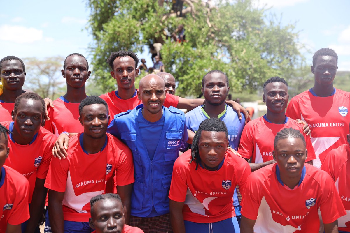 IOMKenya's tweet photo. On his second day in #Kenya @UNmigration Global Goodwill Ambassador @Mo_Farah witnessed the importance of sports to young people in the migrant community. As he visited Kakuma, Turkana County, advocating for sports for inclusion & development
#IOMOntheMove #ScoreWithMo4Migration https://t.co/BCN1zxAxmq
