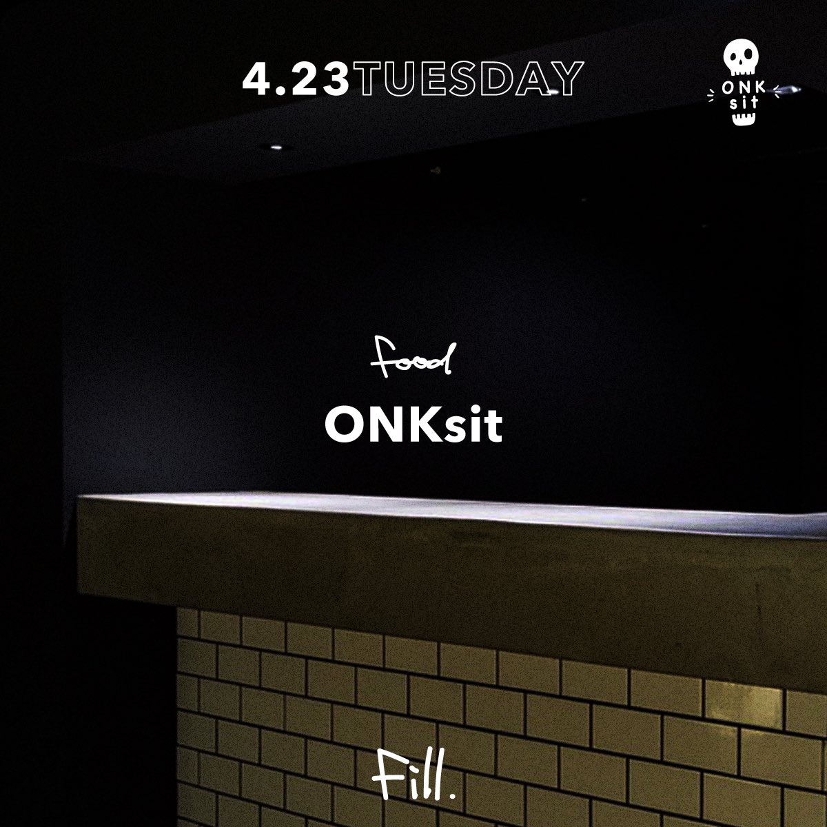【TONIGHT】 4.23 TUE OPEN20:00 MUSIC CHARGE1000YEN -GUEST DJ- DJ SHIMPEI STN -DJS- DIRTY RIVER RECORDS FiLL FOOD ONKsit