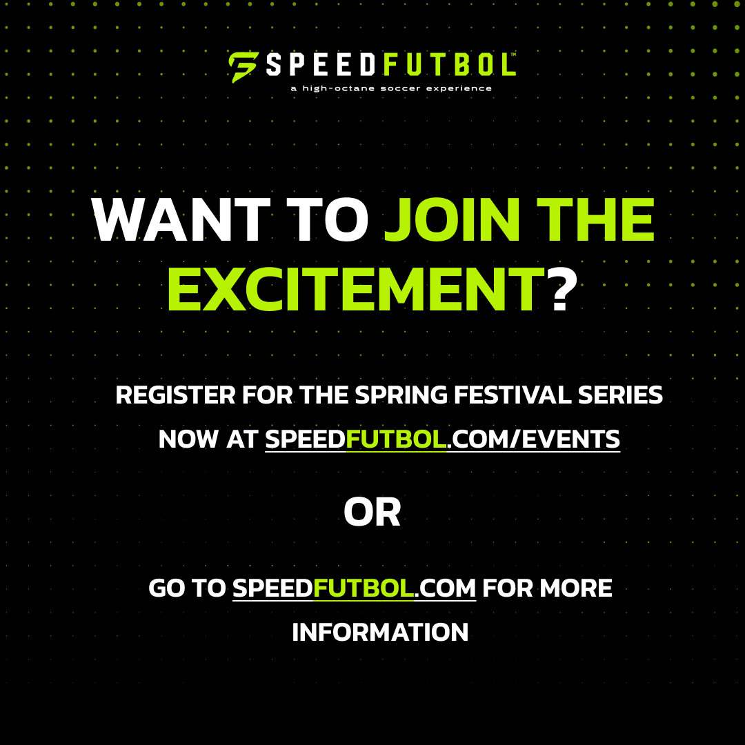 ⚽12 DAYS UNTIL KICKOFF! ⚽️
The adrenaline is rising, the excitement is palpable, and the countdown is officially ON! We're just 12 days away from our Spring Series tournament! Head to speedfutbol.com/events or the link in our bio to register a team now! #speedfutbol #soccer