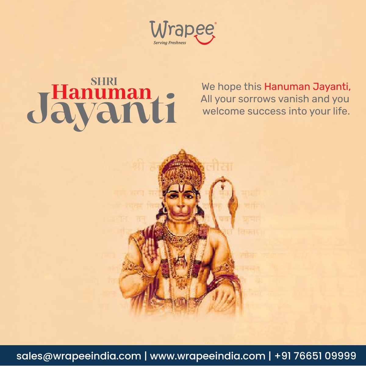 wrapeeindia's tweet photo. Let's celebrate the auspicious occasion of Hanuman Jayanti with devotion and determination. 🙏✨

#wrapee #foil #parchmentpaper #hanumanji #hanuman #bajrangbali #lordhanuman #ram #hanumanchalisa #jaishreeram #jaihanuman #hindu #hanumanjayanti #hinduism #hanumantemple #jaishriram https://t.co/IlswkA17Zd