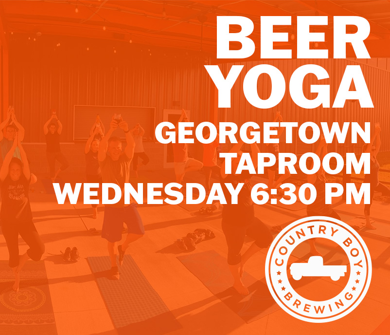 Reminder! Beer Yoga is on Wednesday this week. Join us on Wednesday, April 24 at 6:30 PM for Beer Yoga in the brewery. Bring your mats, grab a pint and we'll see you tomorrow!