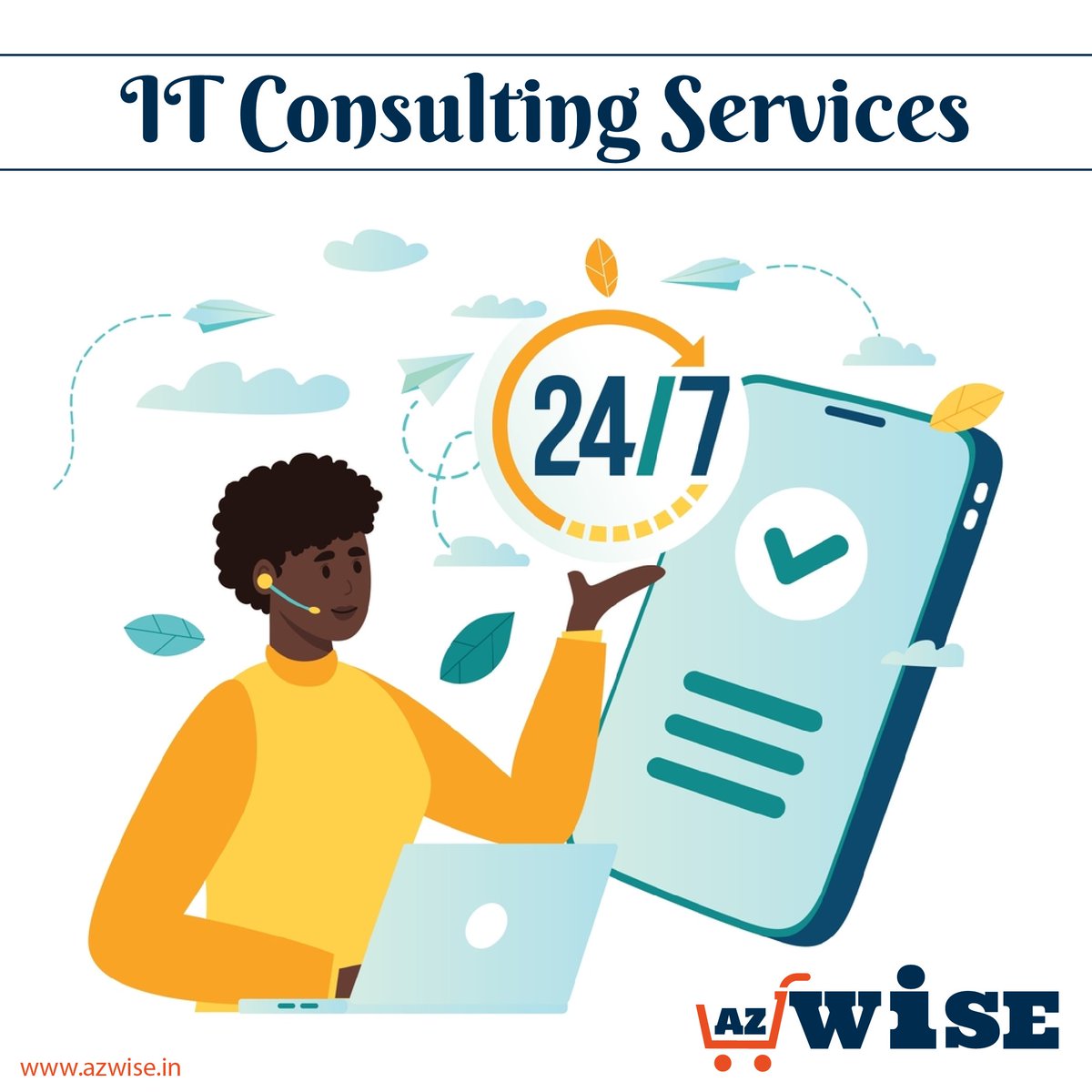 Our expert IT consulting services empower your business with tailored solutions for sustainable growth. 
.
#azwise #ITConsulting #DigitalTransformation #TechnologyInsights #Cybersecurity #CloudIntegration🚀💼🔍