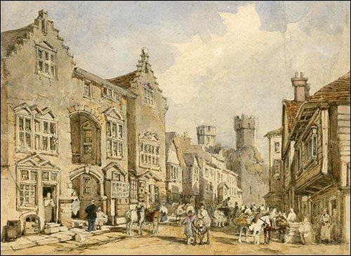 Plas Mawr was an Elizabethan townhouse built for William Griffith (d. 1587) and his wife Margaret on the eponymous Palace Street in Caernarfon, it was demolished in 1834 to make way for the Old Market Hall.