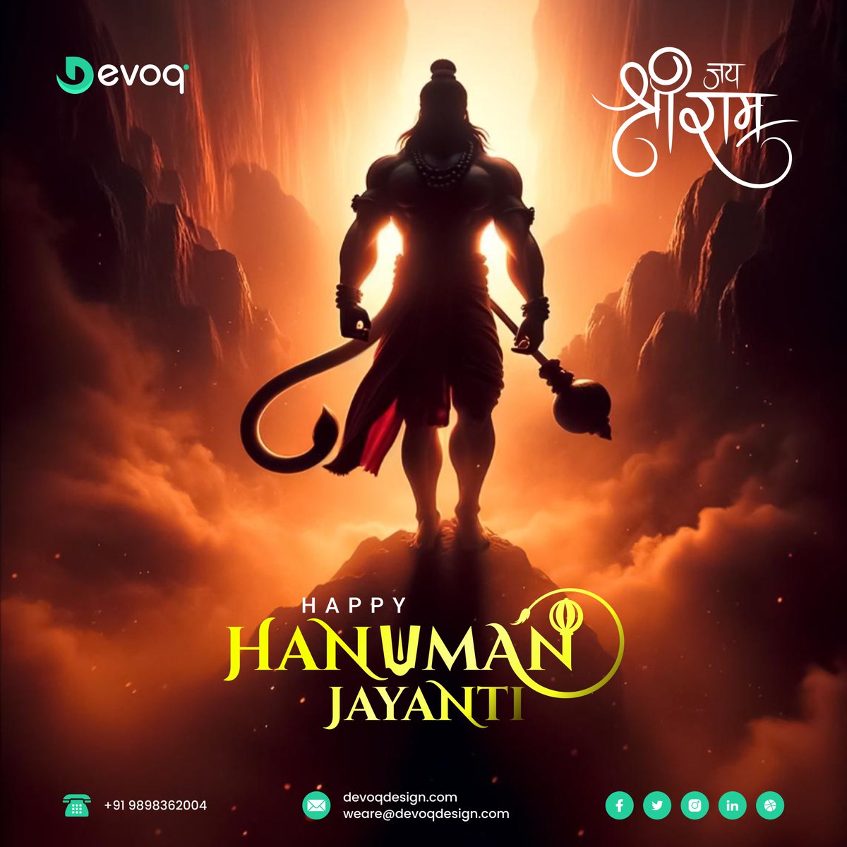 May Lord Hanuman's blessings fill your lives with happiness, prosperity, and courage. Happy Hanuman Jayanti. #HanumanJayanti