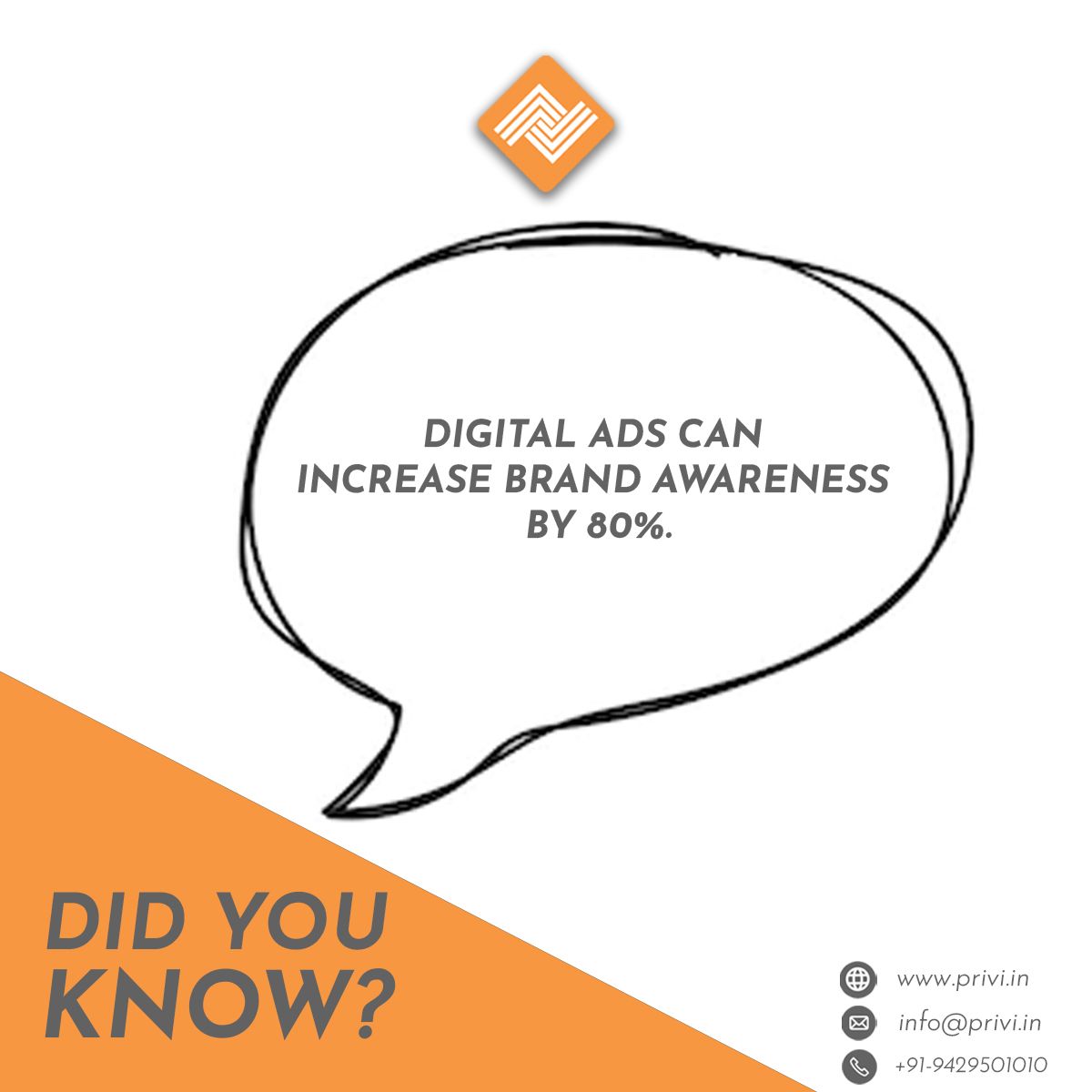 Are you investing in digital ads?

If not, let's get in touch and get your digital ads strategy in a way that can give you maximum output.

#privi #DigitalMarketing #SocialMediaAds