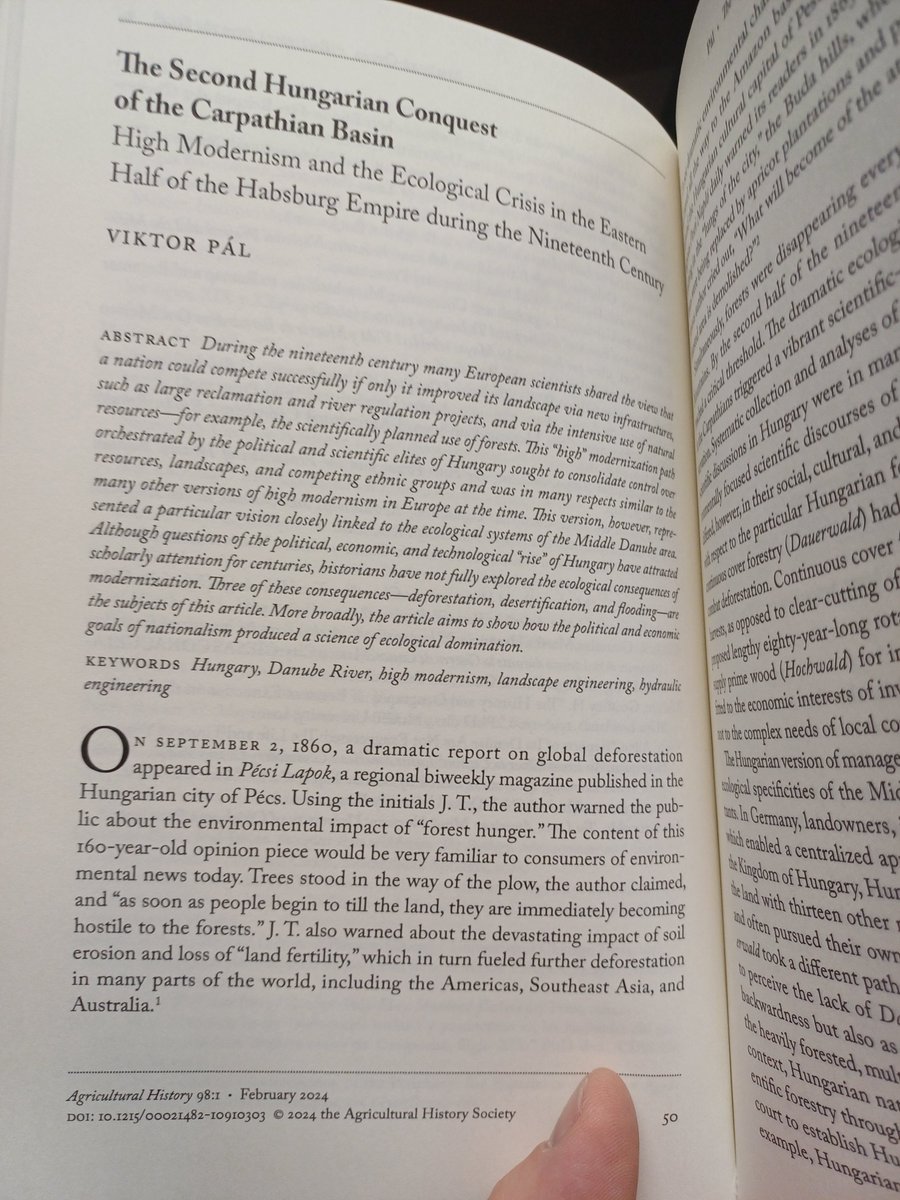 read.dukeupress.edu/agricultural-h… 'The Second Hungarian Conquest of the Carpathian Basin' amplifies voices of ethnic communities vs Hungarian-speaking elite to reshape knowledge on landscapes in ECE. The paper is behind the paywall, feel free to drop me a line to request your private copy!