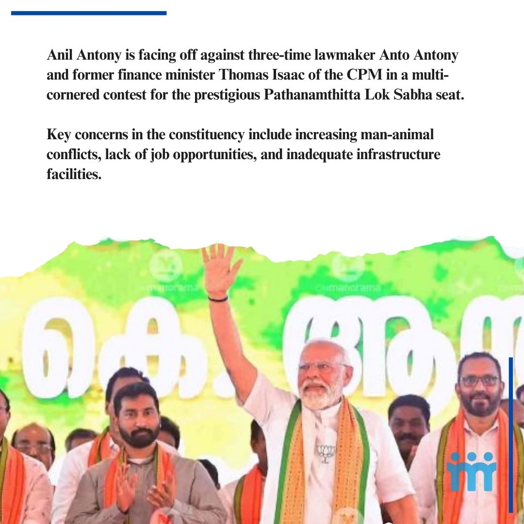 Mandate_Inc's tweet photo. Anil Antony has carved a unique path that bridges technology, social welfare, &amp; politics. Set to take on three-time lawmaker Anto Antony and former financeminister Thomas Isaac of the CPM in a multi-cornered contest in the prestigious Pathanamthitta seat. @anilkantony @BJP4India https://t.co/Xtq0X8prXx