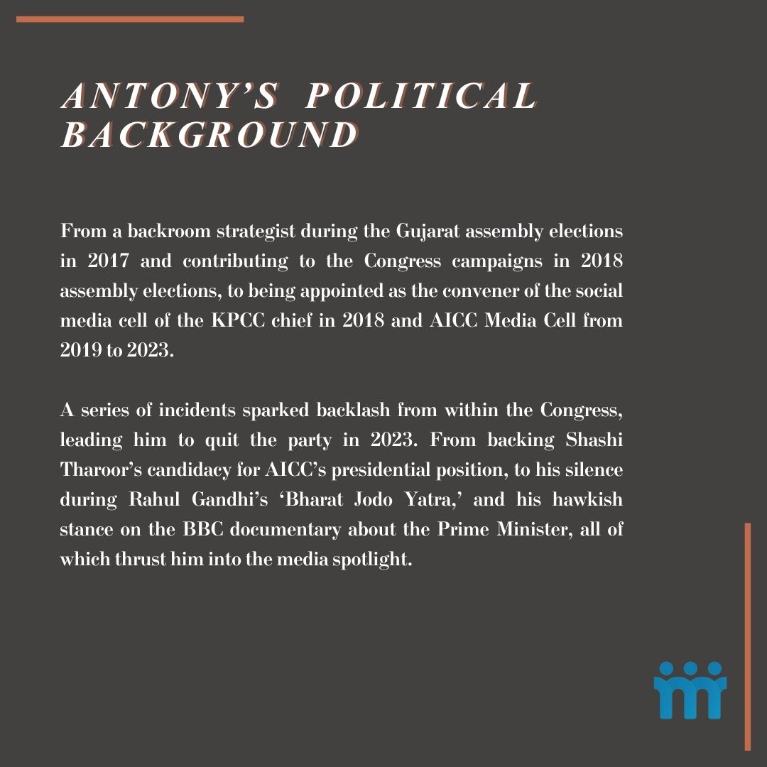 Mandate_Inc's tweet photo. Anil Antony has carved a unique path that bridges technology, social welfare, &amp; politics. Set to take on three-time lawmaker Anto Antony and former financeminister Thomas Isaac of the CPM in a multi-cornered contest in the prestigious Pathanamthitta seat. @anilkantony @BJP4India https://t.co/Xtq0X8prXx