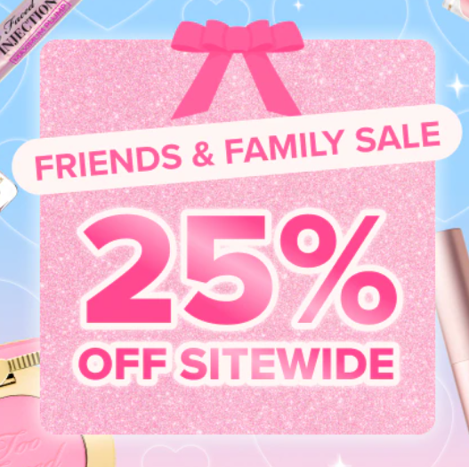 25% Off Sitewide Deals @ Too Faced extrabux.com/en/deals/82955… Up to 50% off select palettes