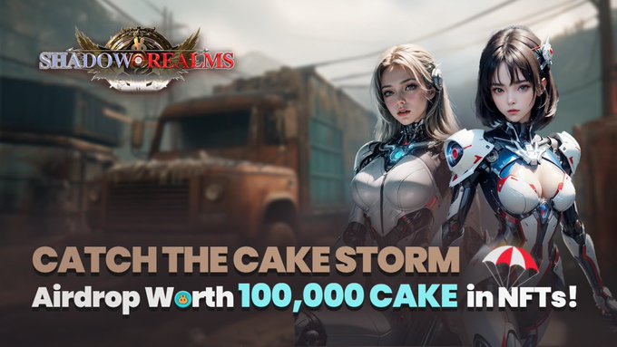 Don't miss out on our 10K Collectible #NFTAirdrop, worth 100,000 $CAKE! Earn airdrop tickets by climbing the ranks or inviting friends who do the same. The more friends who rank up, the higher your chances of scoring a mystery #NFT box! 🎁

play now at https://pancakeswap.games/project/shadow-realms 