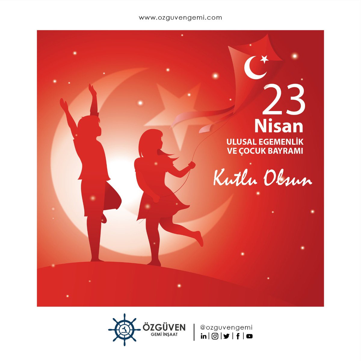 ozguvengemi's tweet photo. 23 Nisan Ulusal Egemenlik ve Çocuk Bayramı Kutlu Olsun! 🇹🇷

#23nisan #kutluolsun #özgüven https://t.co/3tToodoaHM