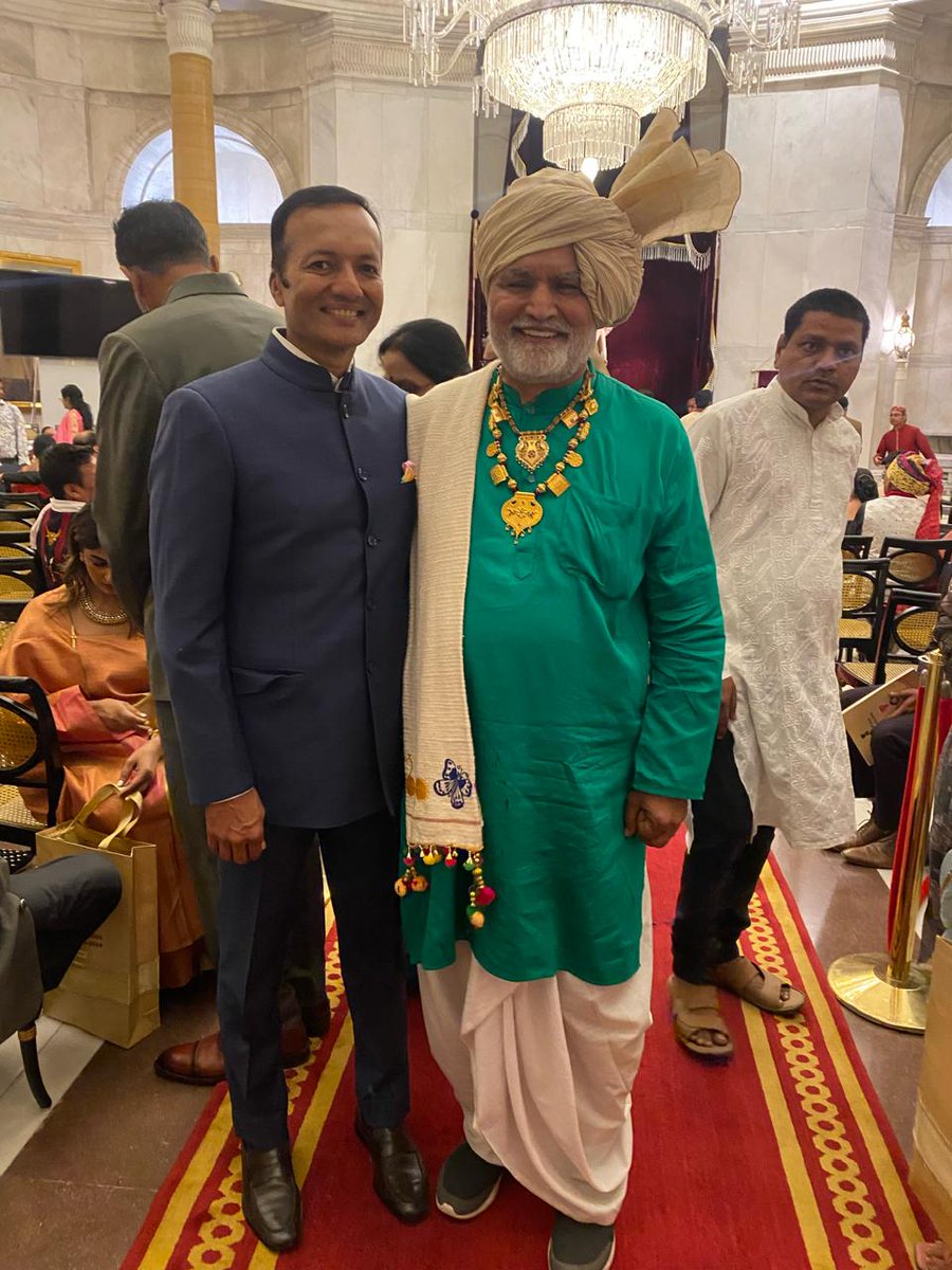 Attended a memorable evening at the Padma Awards, surrounded by many of India's distinguished luminaries. It was incredibly inspiring  to witness the ceremony alongside such accomplished individuals. 

Huge congratulations to all the awardees, particularly my Chacha Ji for his