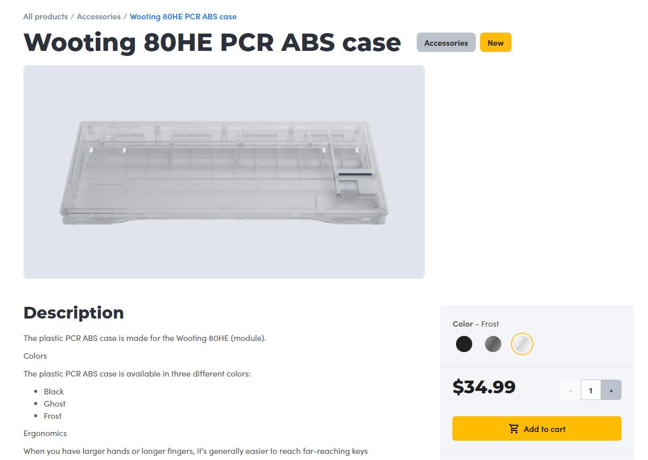 wooting 80he ケース frost 神キーボードがでっかくなった。Wooting