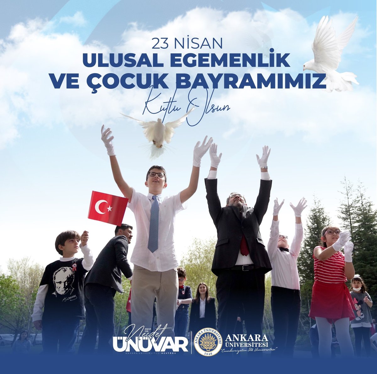 🇹🇷23 Nisan Ulusal Egemenlik ve Çocuk Bayramı kutlu olsun. 

“Küçük hanımlar, Küçük beyler! Sizler hepiniz geleceğin bir gülü, yıldızı ve ikbal ışığısınız. Memleketi asıl ışığa boğacak olan sizsiniz.”