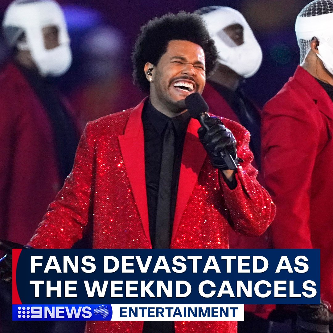 The Weeknd has cancelled the Australian and New Zealand leg of his 'After Hours til Dawn Tour'.

It comes after the superstar originally postponed his shows in November last year.

Ticketholders will be automatically refunded, according to Ticketek. #9News