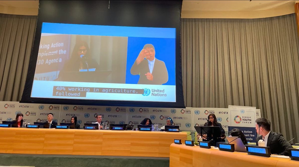 ypardusa's tweet photo. @UNECOSOC 2024: @ypardusa was honored to present a spotlight at the session: Feeding the future: Youth and sustainable food systems for all. Big thanks to our speakers and moderator! #Youth2030 #SDG2 #YouthInAction #ZeroHunger #Youth4ZeroHunger https://t.co/JuGxELIHFq