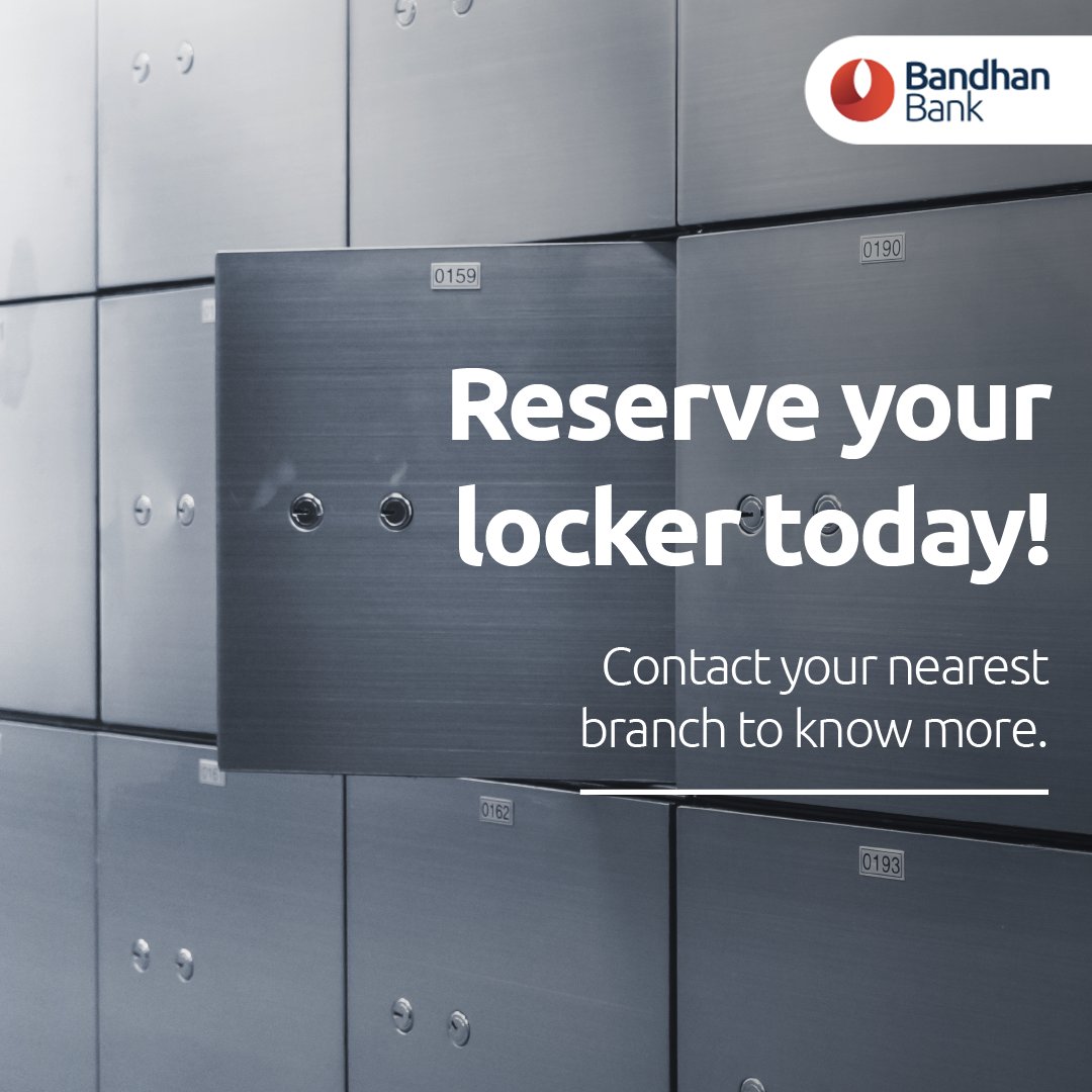 For more information, please visit your nearest branch here: bit.ly/40ltnAx #Locker #BandhanBank