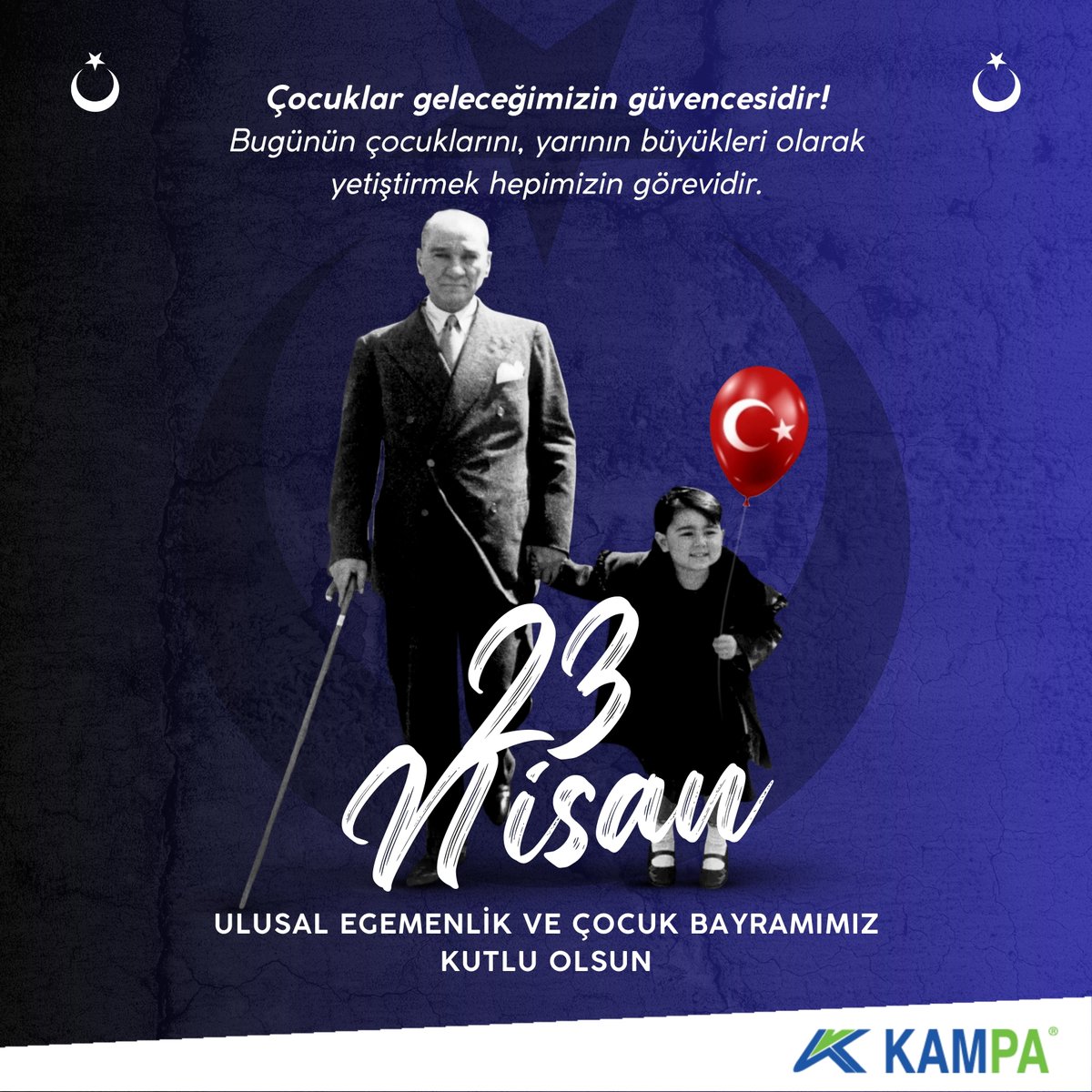 Sadece büyük bir lider, geleceği küçük kalplere emanet eder... 23 Nisan Ulusal Egemenlik ve Çocuk Bayramı kutlu olsun!😍 #23NisanKutluOlsun