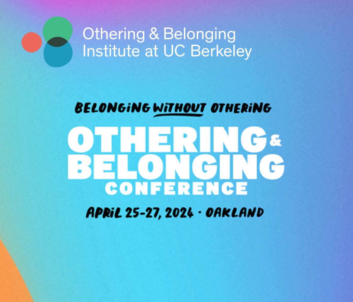 Look forward to speaking on the following panel titled “Long Bridging Toward Democracy and Belonging” this week at @oandbinstitute @UCBerkeley #OBCONF24 #Belonging April 25-27 2024, Oakland, California. More details via: shar.es/agsrIb