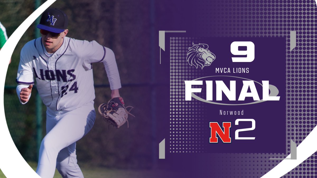 MVCA Lions 🦁 pick up the W at Norwood today to move to 11-2 on the season! Ethan Hyrne blasts a 1st inning grand slam to break school record for most HR's in a career!