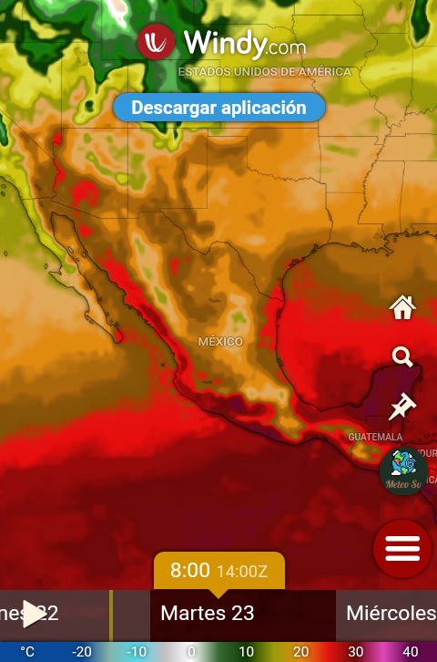 #TemperaturasMinimas previstas para el martes #23Abr2024 en #México según ECMWF.
Las más importantes serán de 4 a 9°C o inferiores en #Chihuahua y #Durango y 6 a 9°C en #CiudadDeMexico, #Tlaxcala y #Puebla y 8 a 9°C en #NuevoLeon.