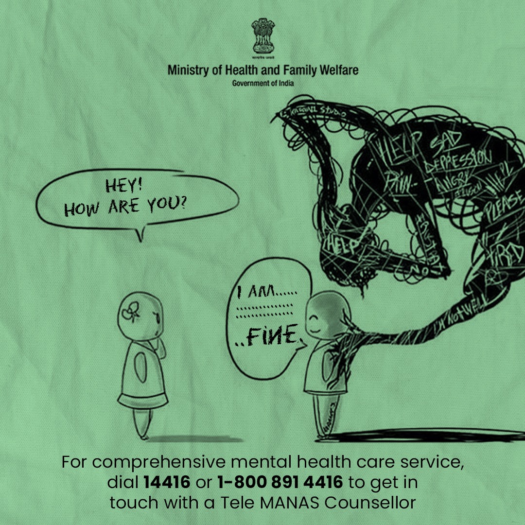 Reach out, speak up, and seek support. You're never alone in your journey to better mental health. Dial toll-free: 14416 or 1-8008914416 . . #MentalHealthMatters