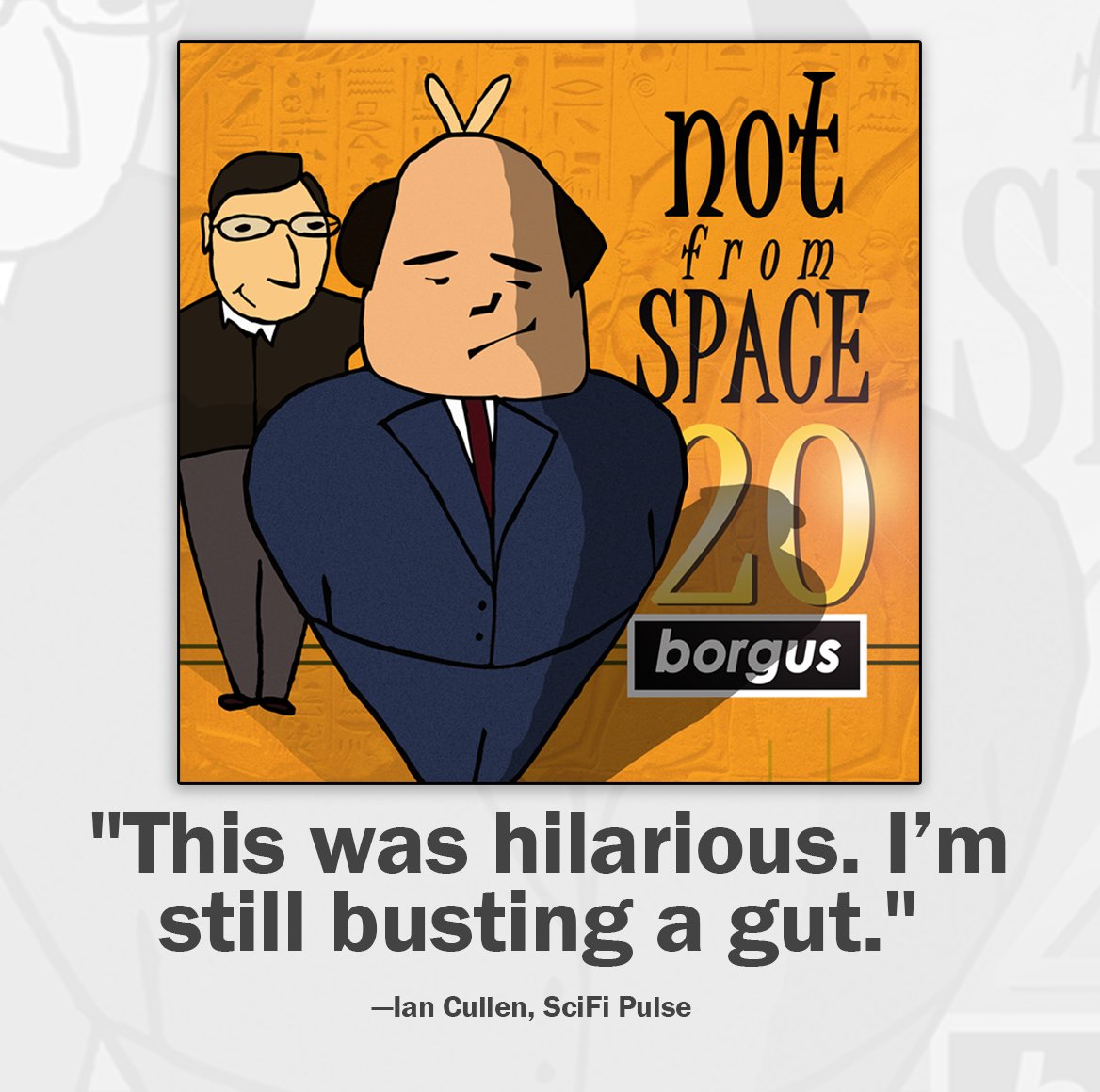 Ian over at <a href="/SciFiPulse/">SciFiPulse</a> just dropped this really cool review, saying our cast is brilliant and his favorite parody sponsor was Menace Airlines. Thanks Ian! scifipulse.net/in-review-not-… #scifi #audiobook  #siriusxm