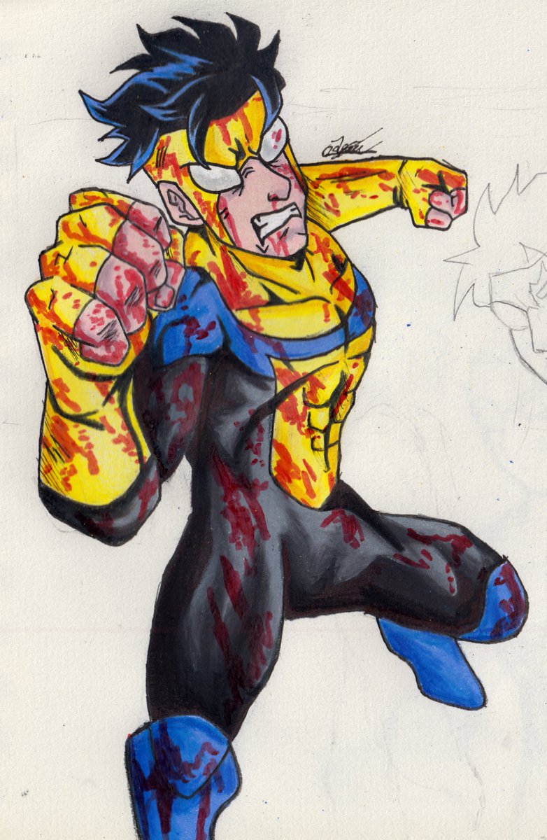 J0SH766431's tweet photo. Invincible 

#INVINCIBLE #InvincibleSeason2 #InvincibleSeason3 #invinciblefanart #invencible #omniman https://t.co/Q2HBuKJhSZ