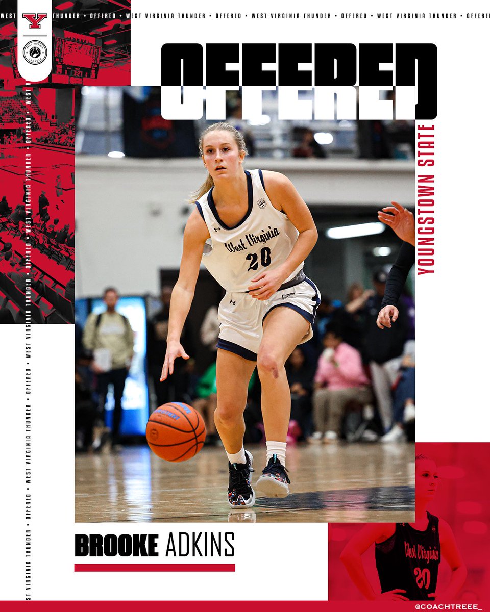 Brooke Adkins (<a href="/brooke_adkins20/">brooke adkins</a>) has picked up an offer from Youngstown State! 

#WVThunderFam | ⚡️⚡️