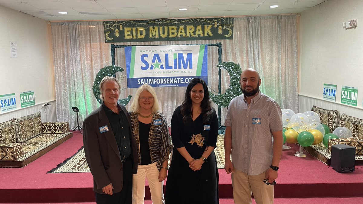 Had a wonderful time at the Eid dinner over the weekend. Thank you! @SalimVASenate