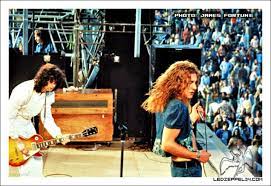 Led Zeppelin performing at Kezar Stadium in San Francisco, 1973