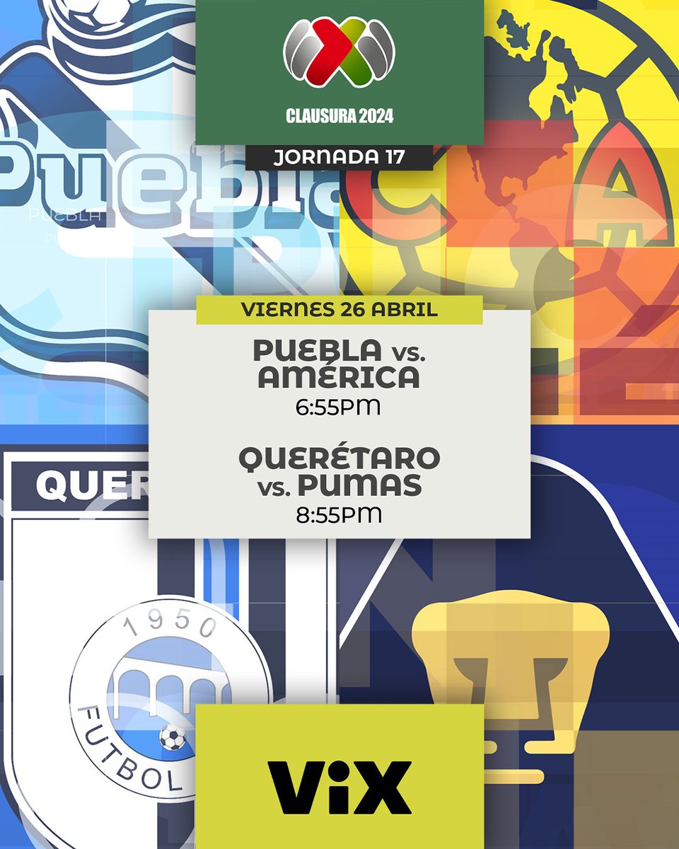 Viernes de futbol ¡AL DOBLE! El champion visita al Pueblota y el Gallo quiere vencer a los universitarios🔥🔥🔥 #LoNuestroEsElFutbol por @VIX: bit.ly/3a4veno