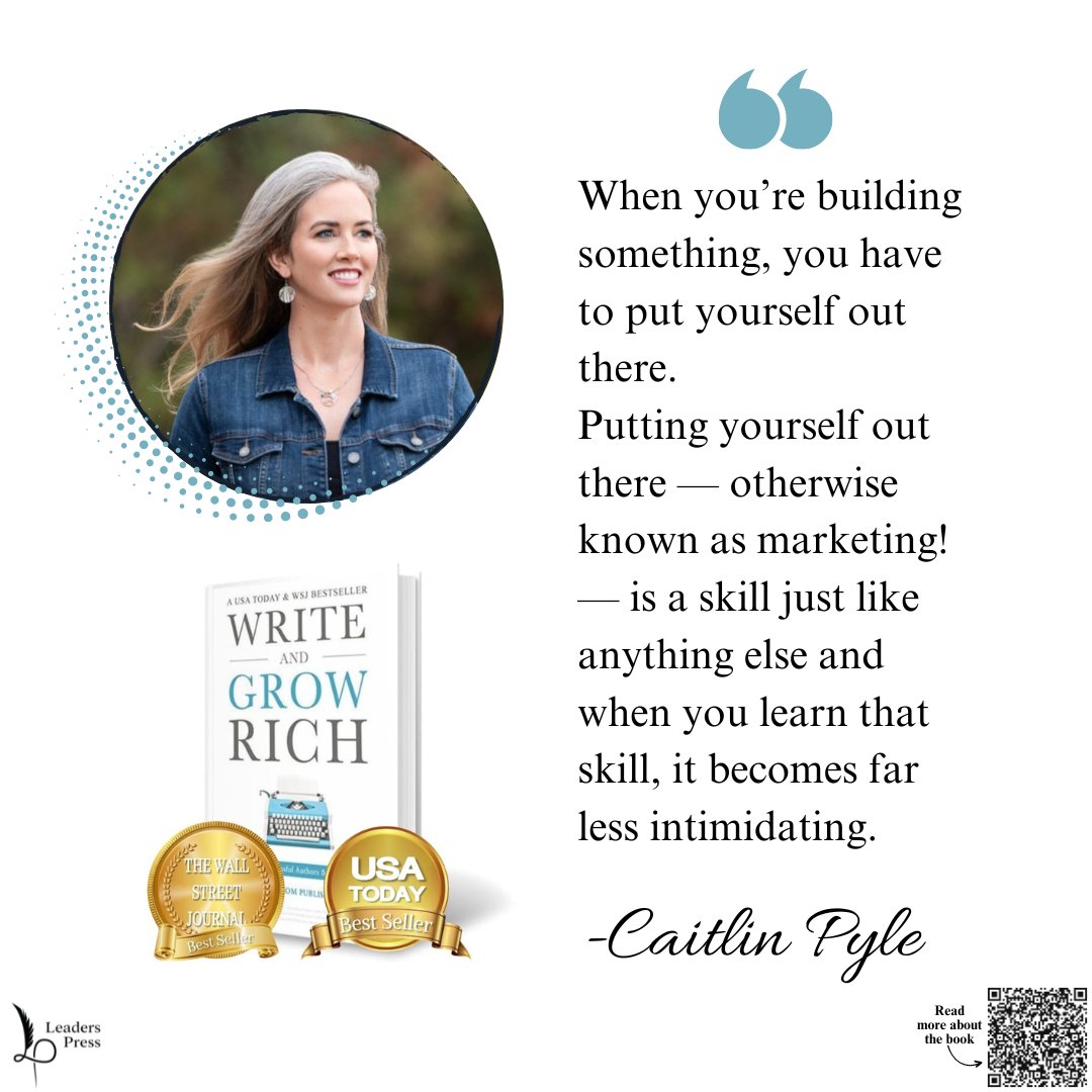 Mindset Monday! 

Let's visit a quote from one of our USA Today and Wall Street Journal Best Selling Author for the book Write and Grow Rich, Caitlyn Pyle.

#BookQuote #Quote #Action #JustDoIt #BestSellingBook #BestSellingAuthor #BestSellingPublisher