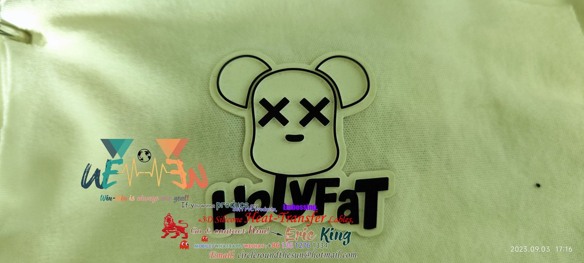 EricKongKing's tweet image. Day 135: 3D Silicone Heat-transfer Labels for Garments

Rainy season in #Dongguan city. What's the weather like in your city?

#HeattransferSticker #HeattransferLabel #MoldLabel #MoldSticker #SiliconeSticker #SiliconeLabel #3DSticker #3DLabel #Label #Sticker #MouldSticker #TPU