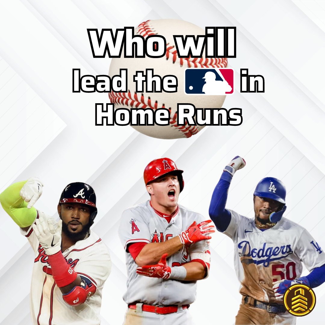 edgelydotbet's tweet photo. With the first month or the season in the books, who is your pick to lead the MLB in Home Runs this season?

#MLBTwitter https://t.co/yr3o28g9Qe