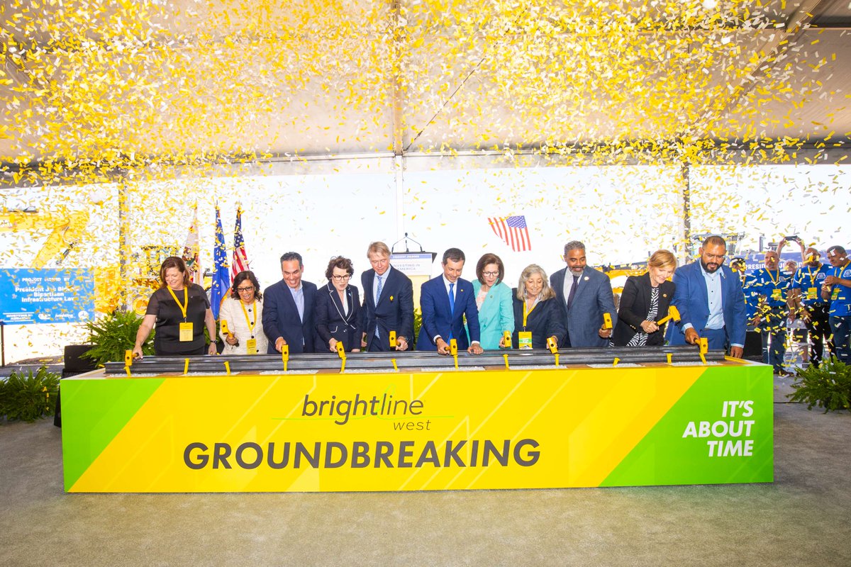On behalf of the Biden administration, it was my great honor to help break ground on what's expected to be the first operating high-speed rail line in American history!