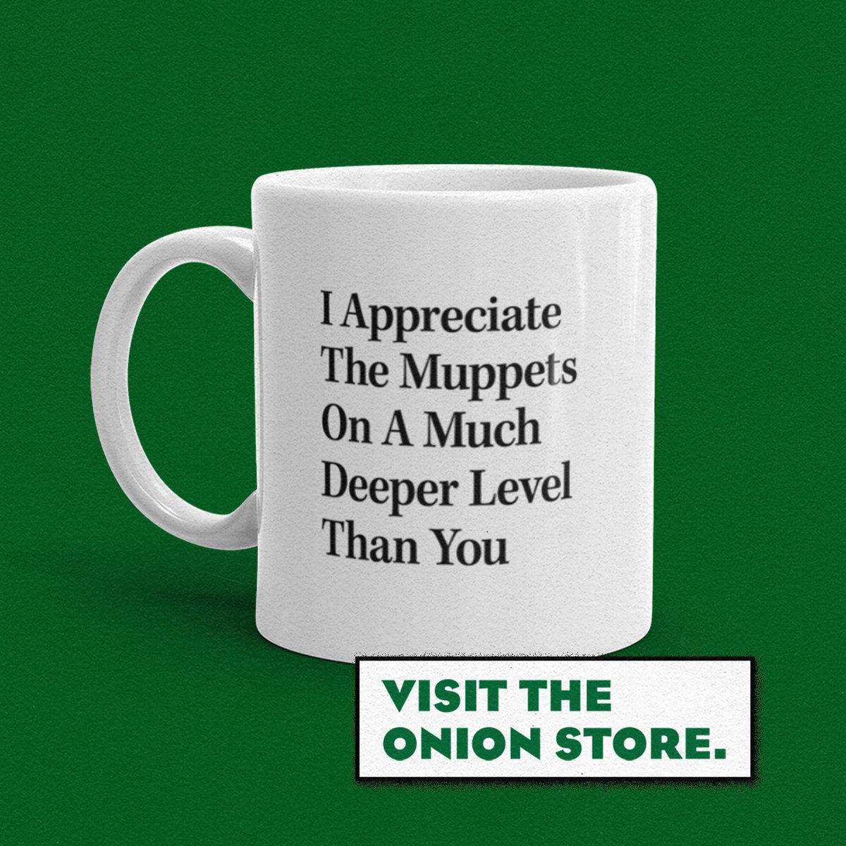 Plainly and obviously, you appreciate the Muppets on a much deeper level. Buy this mug now and prove it. bit.ly/447pIIB