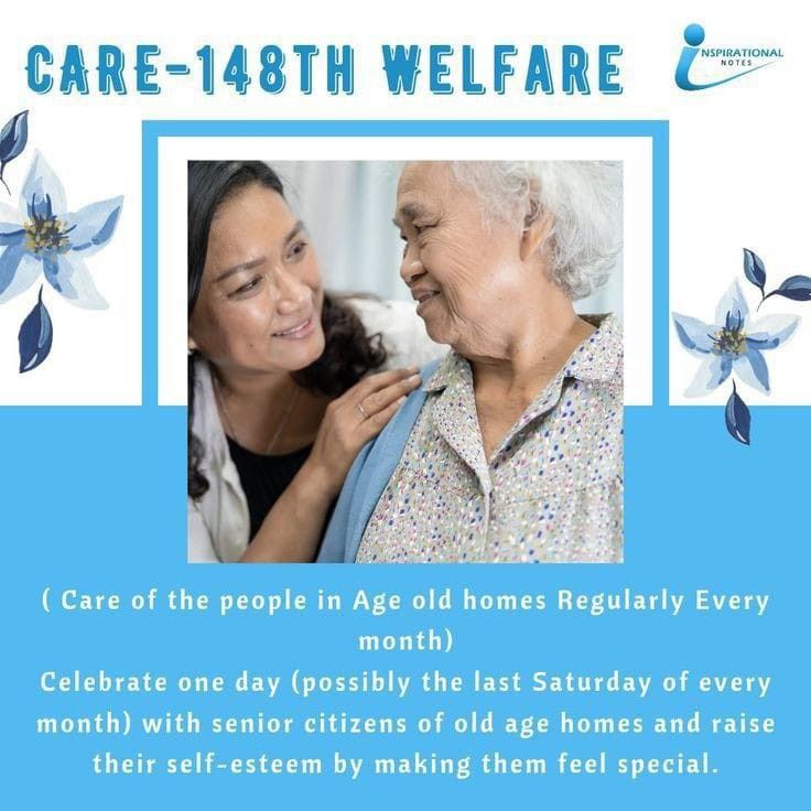 In old age,elders need more care and love.but nowdays,some elderly people are forced to leave their homes due to wrong thinking of children.That's why Saint Dr MSG Insan started CARE campaign, so that the elderly people can lead a life of self-respect in their homes.
#ElderlyCare