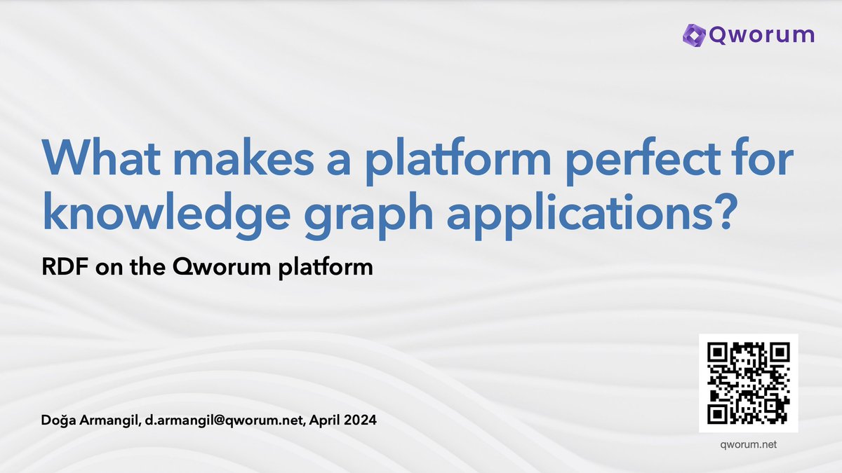 Slides: 'What makes a platform perfect for knowledge graph applications?' #KnowledgeGraphs #KnowledgeManagement #RDF #SemanticWeb #PlatformAsAService #PaaS

drive.proton.me/urls/B44MJ576B…