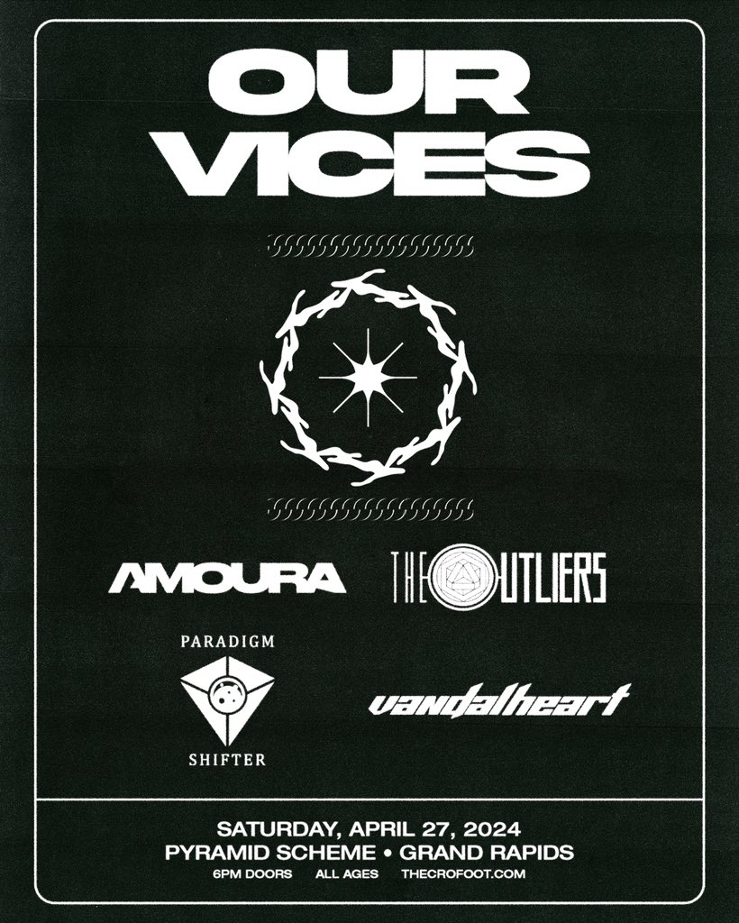 GRAND RAPIDS! SATURDAY! We have limited physical tickets around town or buy them online here: pyramidschemebar.com/event/our-vice…