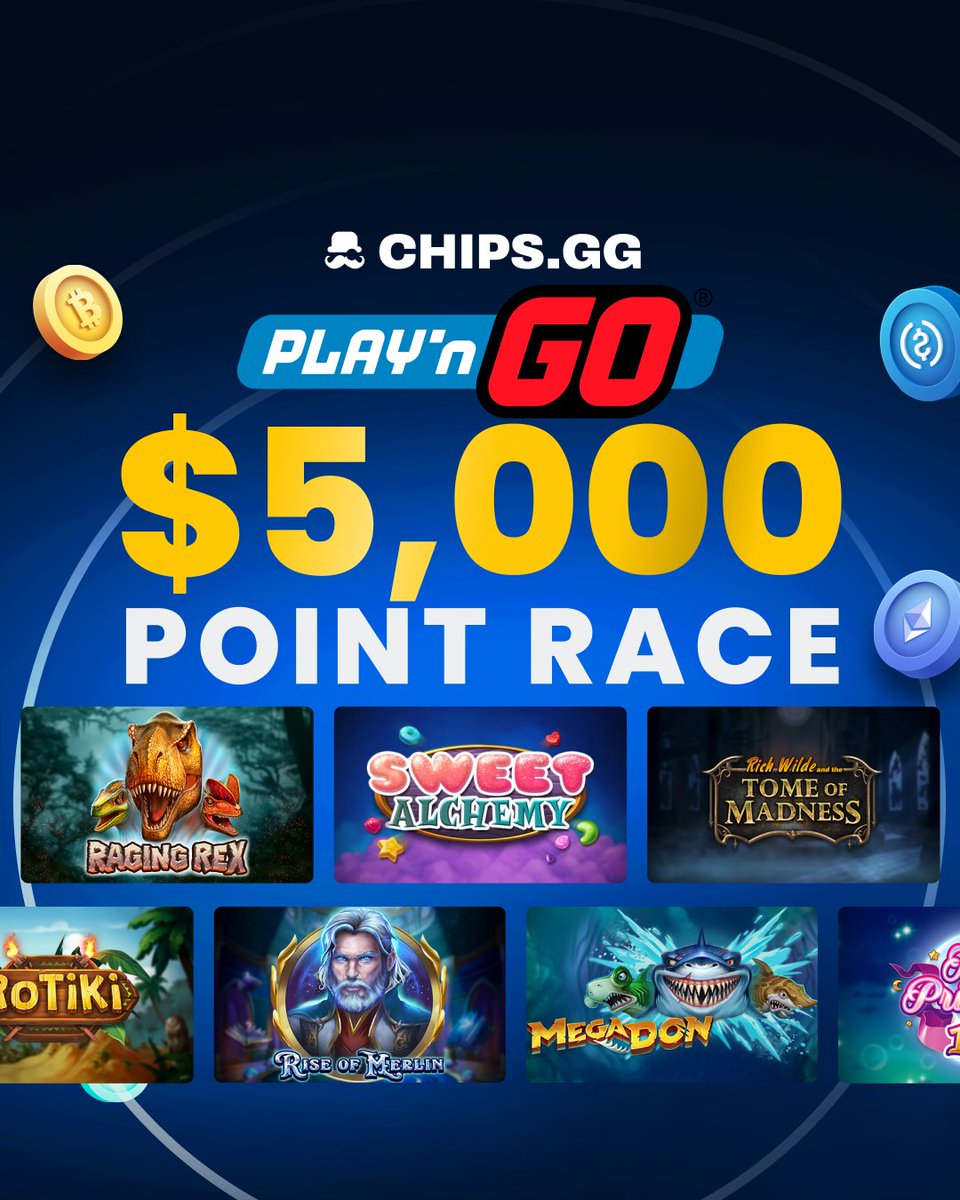 $5,000 is being payed out in just over 5 days from our Play'N Go Point Race! Which slot from Play'N Go has been paying out the most! 👇