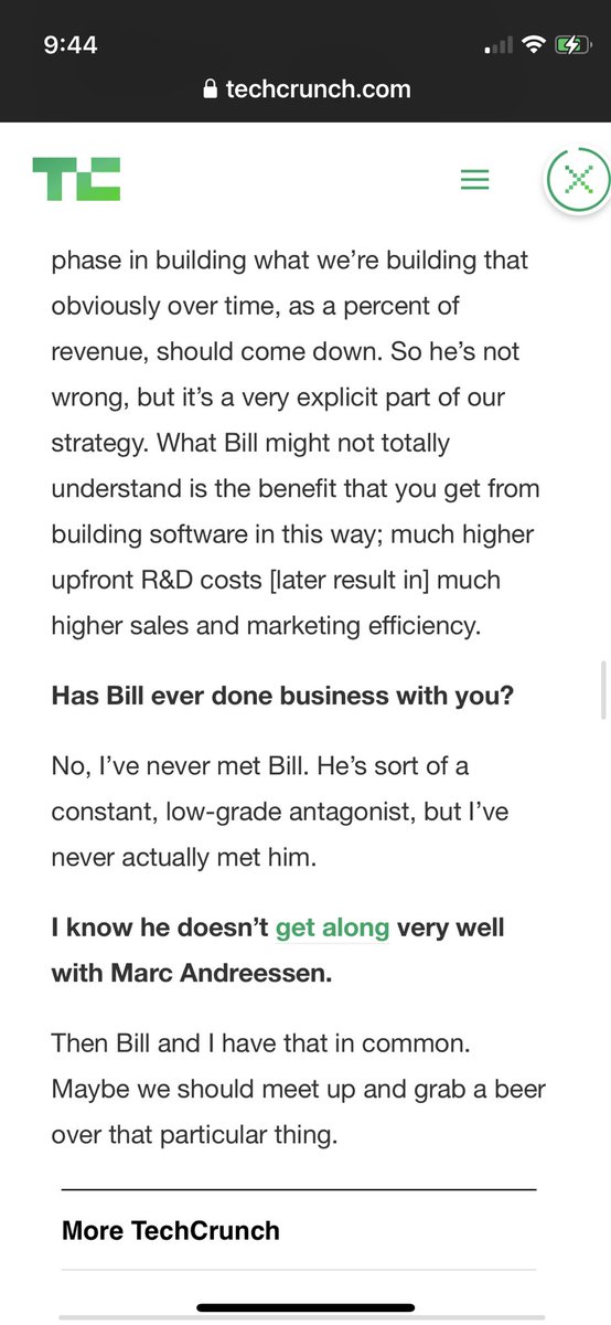 “I know he doesn’t get along very well with Marc Andreessen.” “Then Bill and I have that in common.” 🌶️🌶️🌶️🌶️🌶️