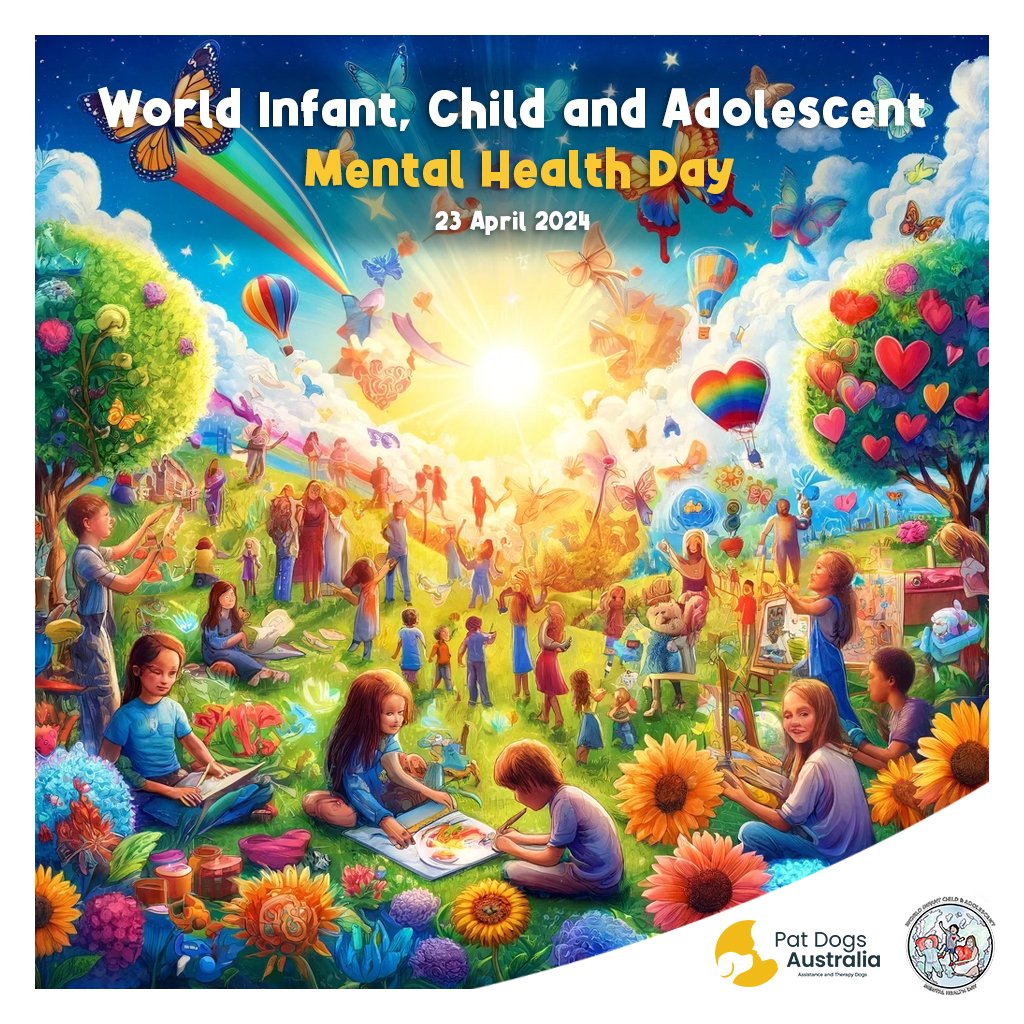 Today, we  shine a light on the importance of mental health support for our  youngest minds. Let's work together to nurture their well-being and  build a brighter future. 💙🌱 #ChildMentalHealth #WorldICAMHDay #mentalhealth #iliketopatdogs