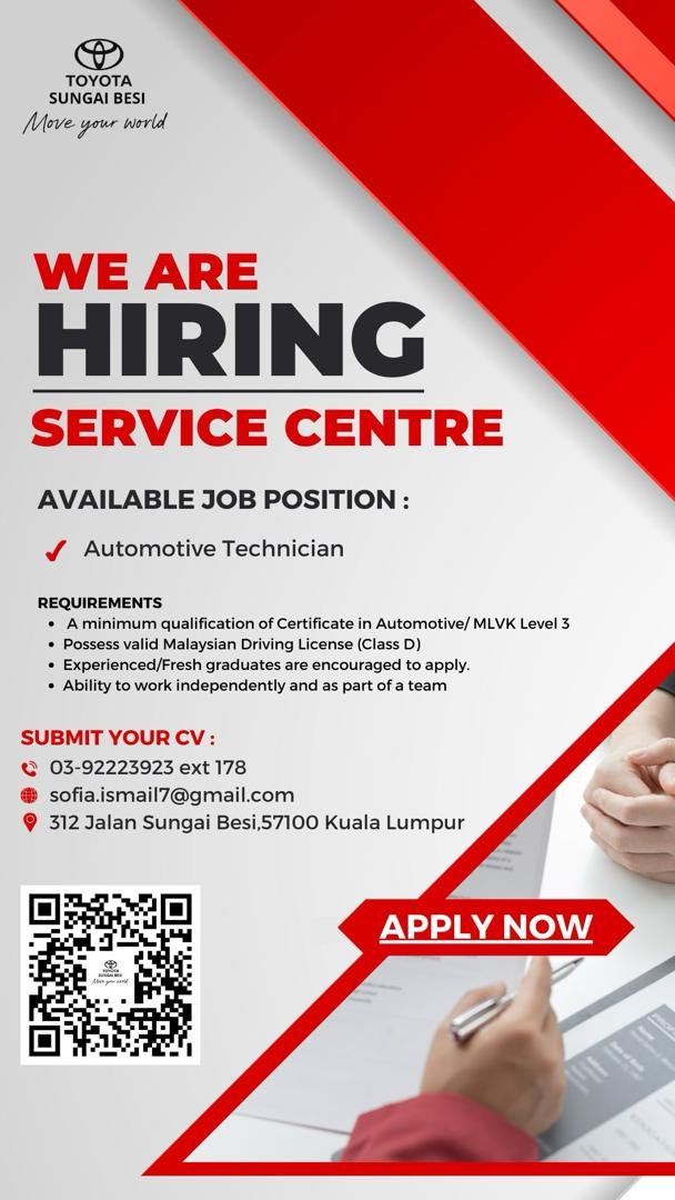 kerja kosong di toyota