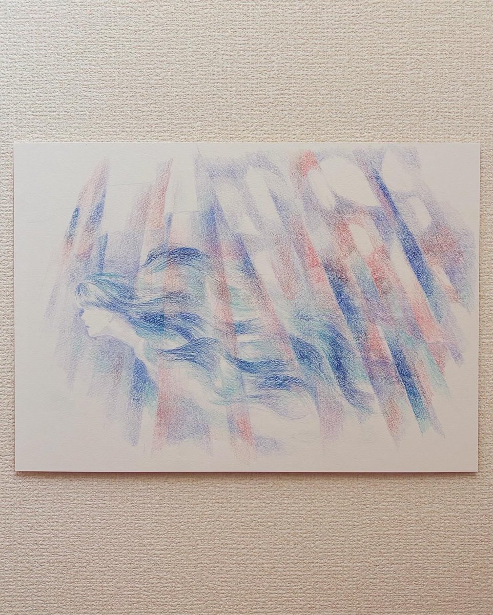 nami_yoru_ko's tweet photo. 『you in the sea #2』 #illusrtation #art #watercolorpencils https://t.co/vfgXCA4Lpm