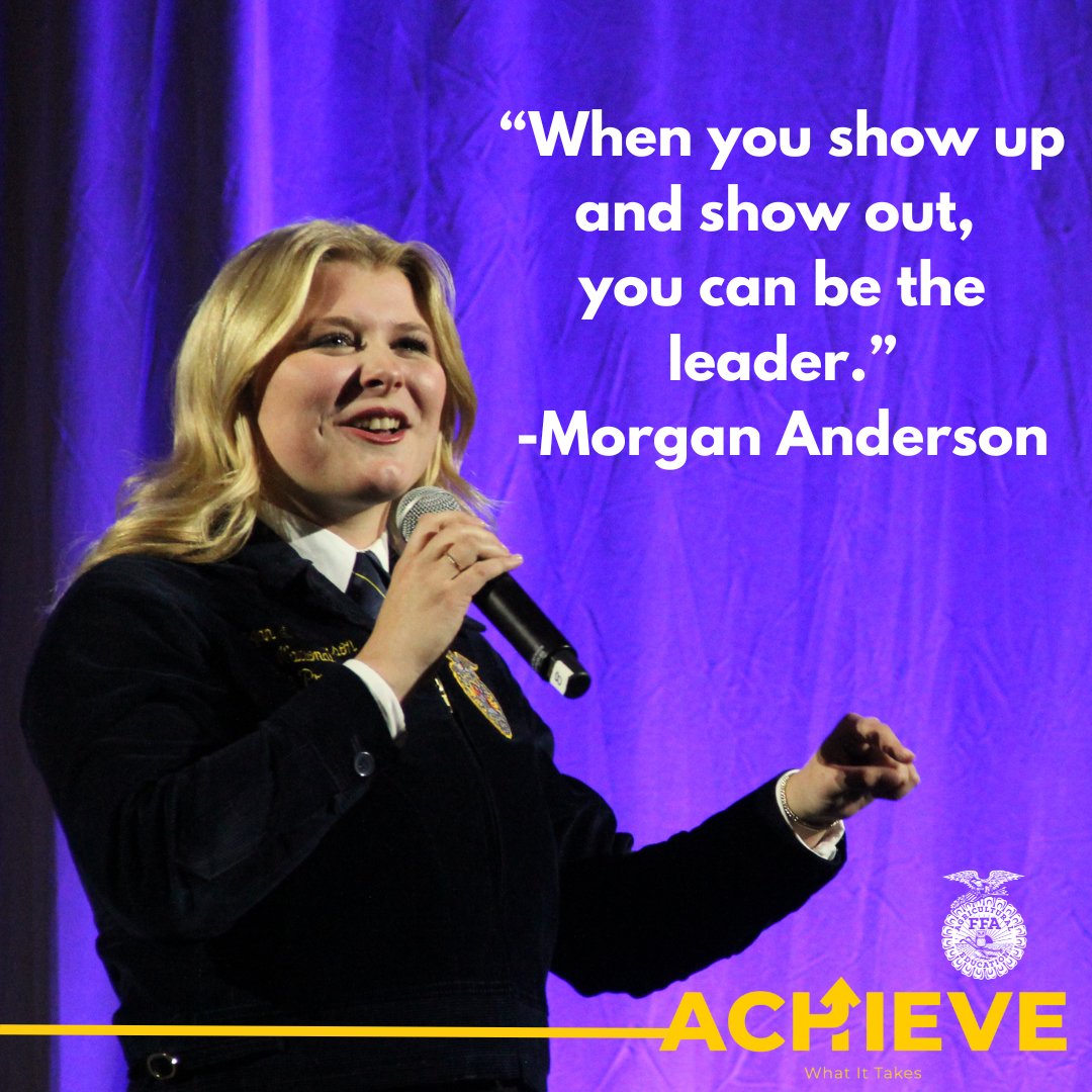 Thank you, Morgan Anderson, National FFA Eastern Region Vice President, for your Keynote Address at the 95th Minnesota FFA Convention! #achieveffa #whatittakes24