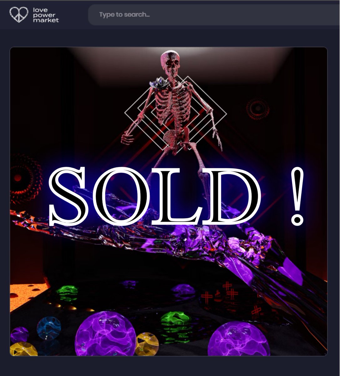 Gm everyone 🤩🌤️ annddd SOLD !! ❤️‍🔥 Thank you so much @LovePowerCoin for collecting 'Crystal hell' on the LP Market place. The Wave of support has been truly blissful #LoveSupports ❤️