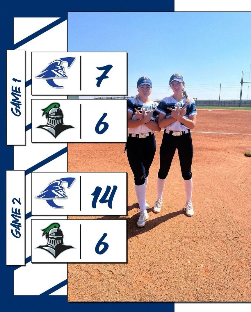 TrojanAthletic's tweet photo. The Trojans defeated the Saints today in Liberal with a final score of 7-6 in game one and a 14-6 final in game 2. #RollJans #BleedBlue https://t.co/2BVzEMUL49