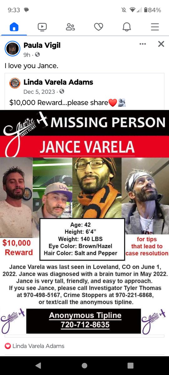 #JanceVarela #MissingPosterMonday #$10,000 Reward @9NEWS @Briancbs4 @FCPolice @LarimerSheriff @reporterherald @LovelandPolice @