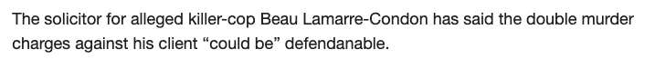 'Oh, you thought I said 'defendable'? No, defendanable. Means he's cooked'